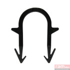 Agrafes classiques noires pour plancher chauffant 60mm - Boite de 300 - 45160