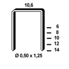 Agrafes T 50 - 10 mm galvanisées - Boite de 5000 - ARCA - SAT5010G