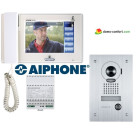 Kit vidéo couleur, tactile, grand angle, platine encastrée, antivandale aiphone