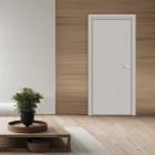 Bloc-porte miro avec poignée exclusive grise, h.204 x l.73 cm, aspect textile opale