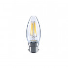 Ampoule led B22 filament flamme 2 watt (eq. 25 watt) - Couleur eclairage - Blanc chaud 2700°K
