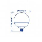 Ampoule led E27 10 watt (eq. 60 watt) dimmable - Couleur eclairage - Blanc chaud 2700°K