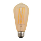 Ampoule led filament E27 7,5 watt Ambré (eq. 90 watt) Dimmable - Couleur eclairage - Blanc chaud 3000°K