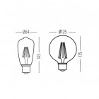 Ampoule led filament e27 st64 6 watt (eq. 50 watt) - couleur - blanc chaud 2500°k