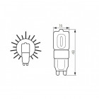 Ampoule led G9 2,5 watt (eq. 20 watt) - Couleur eclairage - Blanc chaud 3000°K