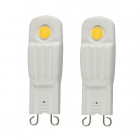 Ampoule led G9 4,5 watt (eq. 35 watt) - pack de 2 - Couleur eclairage - Blanc chaud 3000°K
