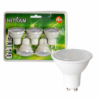 Lot de 5 ampoules led spots gu10 4w 300 lumens - couleur chaude 3000k - classe énergétique a+