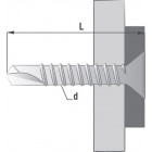 Boîte 500 Vis autoperceuse TFQ acier SCELL-IT - SQ2 - 4.2 x 25 mm - TFQ42025