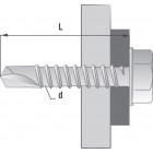 Boîte 100 vis autoperceuse tht scell-it - 6.3 x 75 mm - assemblage 64 mm - tht10-63075