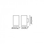 Aplique murale de jardin gris foncé lur