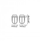 Aplique murale de jardin laiton borda 1 ampoule