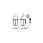 Aplique murale de jardin laton nahir 1 ampoule