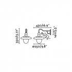 Aplique murale de jardin marron mitra 1 ampoule