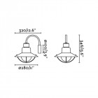 Aplique murale de jardin  newport 1 ampoule