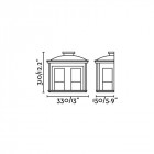 Aplique murale de jardin noire ceres 2 ampoules