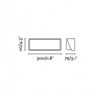 Aplique murale de jardin noire half