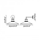 Aplique murale noire marlin 1 ampoule