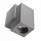 Applique 1 ampoule icaro , aluminium et verre, gris