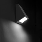 Applique 3w angle, aluminium et polycarbonate, gris