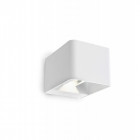 Applique 9w wilson, aluminium et verre, blanc
