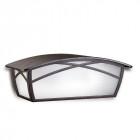 Applique alba 36 cm, aluminium et verre, marron