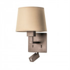 Applique bali avec liseuse, bronze, sans abat jour
