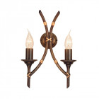 Applique bamboo, bronze, 2 ampoules