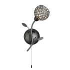 Applique bellis ii, en chrome noir et verre