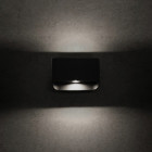 Applique diago, aluminium et verre, gris urbain