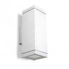 Applique e27 afrodita, aluminium et verre, blanc