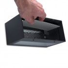 Applique e27 nemesis, aluminium et verre, gris