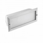 Applique encastrable e27 hercules, aluminium et verre, blanc