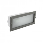 Applique encastrable e27 hercules, aluminium et verre, gris