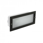 Applique encastrable e27 hercules, aluminium et verre, noir