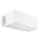 Applique fluorescent afrodita, aluminium et verre, blanc, 22 cm
