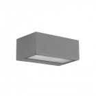 Applique halogène nemesis, aluminium et verre, gris