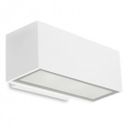 Applique led 17,5w afrodita, aluminium et verre, blanc, 22 cm