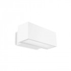 Applique led 39w afrodita, aluminium et verre, blanc, 30 cm