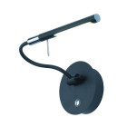 Applique led adjustable wall 30 cm, noir, chrome