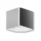 Applique led jet, aluminium brossé et blanc