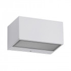 Applique led nemesis, aluminium et verre, blanc