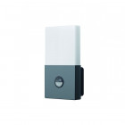 Applique led ext. Noxlite rectangle 6 watt simple détecteur - couleur éclairage au choix, finition - gris