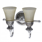 Applique murale argentée country 2 ampoules 22 cm