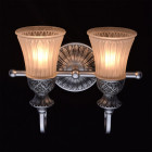 Applique murale argentée country 2 ampoules 22 cm