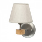 Applique murale argentée megapolis 1 ampoule 20 cm