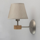 Applique murale argentée megapolis 1 ampoule 20 cm