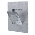 Applique murale argentée techno   10 cm