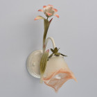 Applique murale beige flora 1 ampoule 26 cm