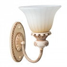 Applique murale blanche country 1 ampoule 25 cm