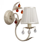 Applique murale blanche elegance 1 ampoule 28 cm